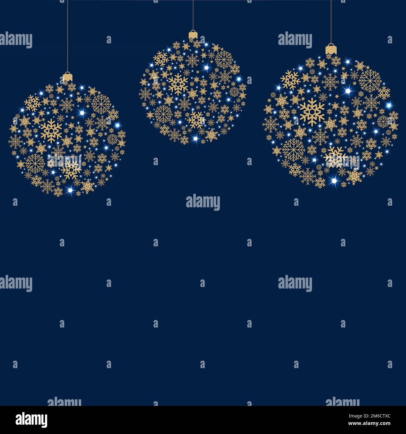 Biglietto di Natale con palla Foto Stock