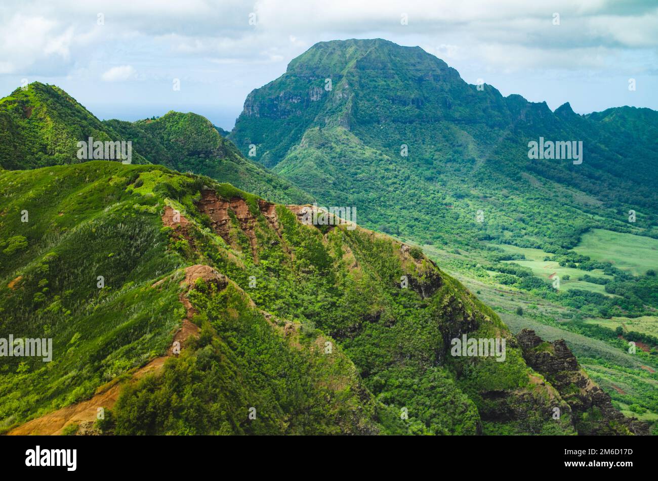 Gita in elicottero al picco di Waialeale a Kauai, Stati Uniti Foto Stock