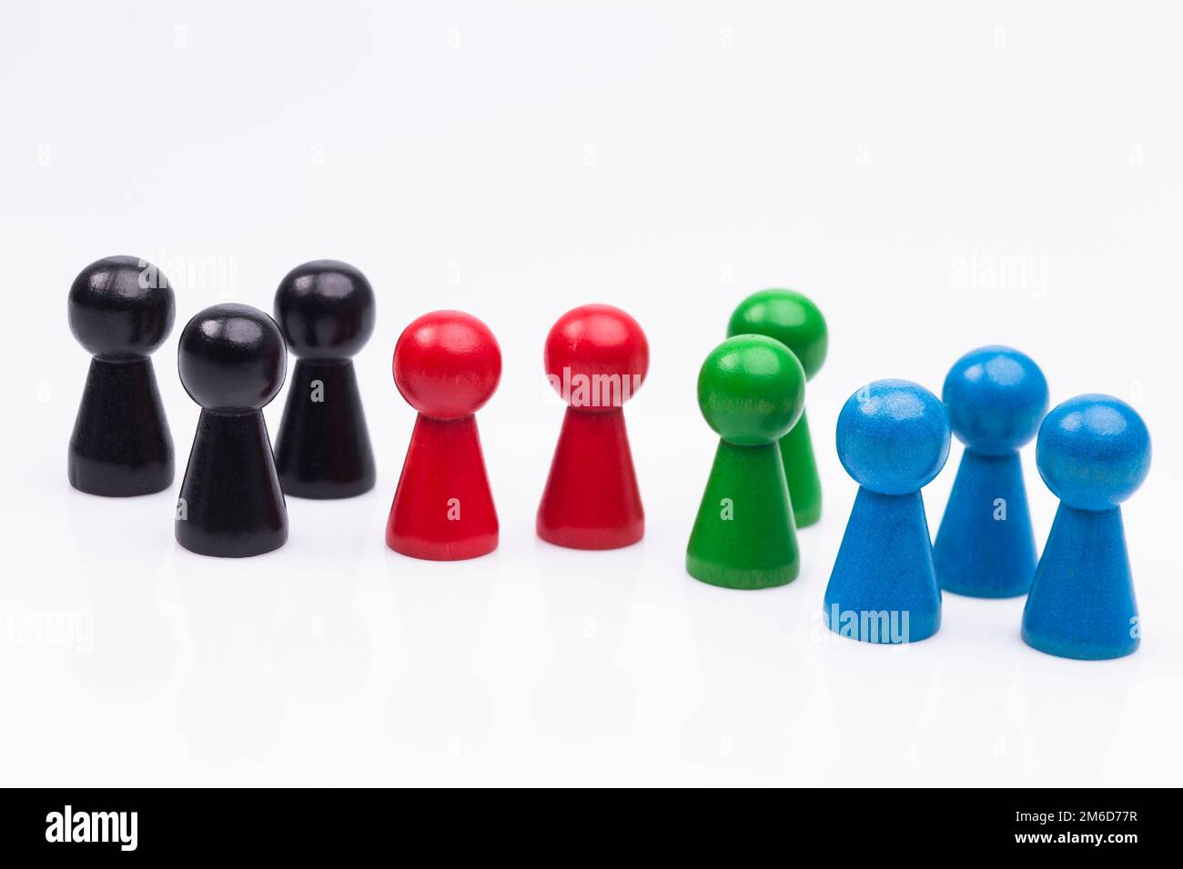 Figure colorate in legno Foto Stock