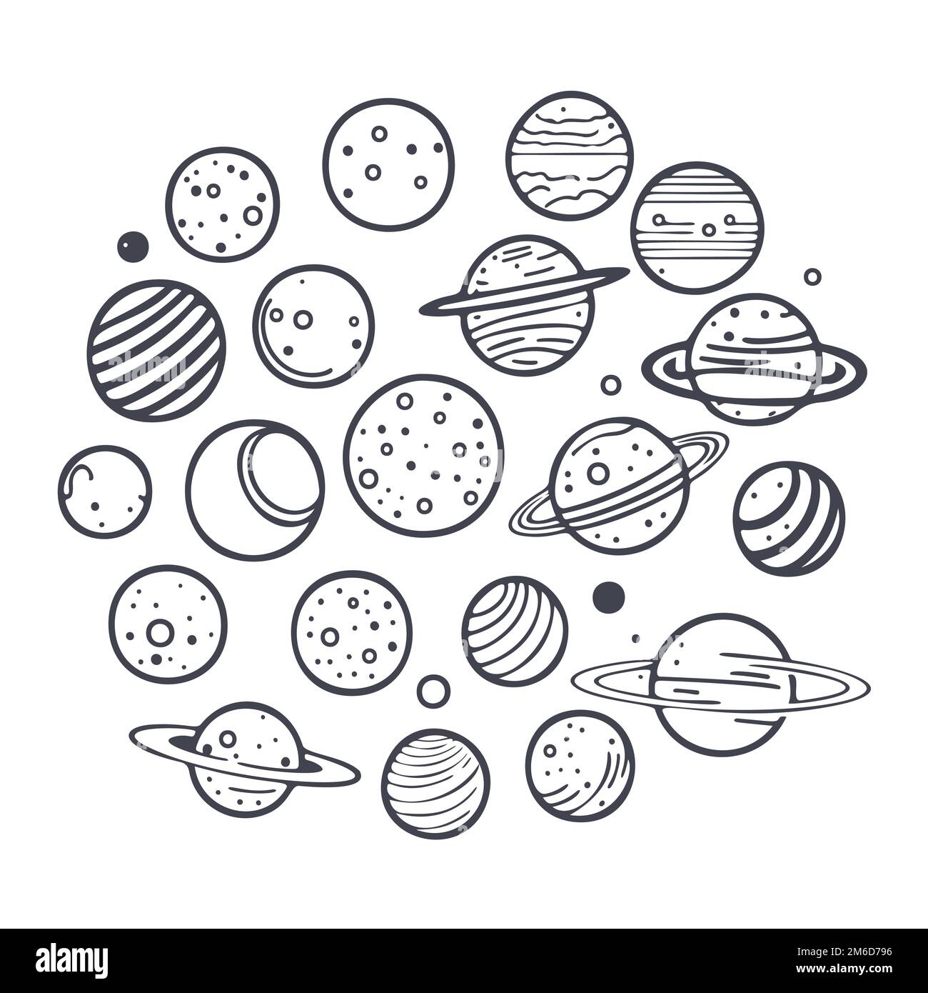 spazio doodle forma astratta disegnata a mano Illustrazione Vettoriale