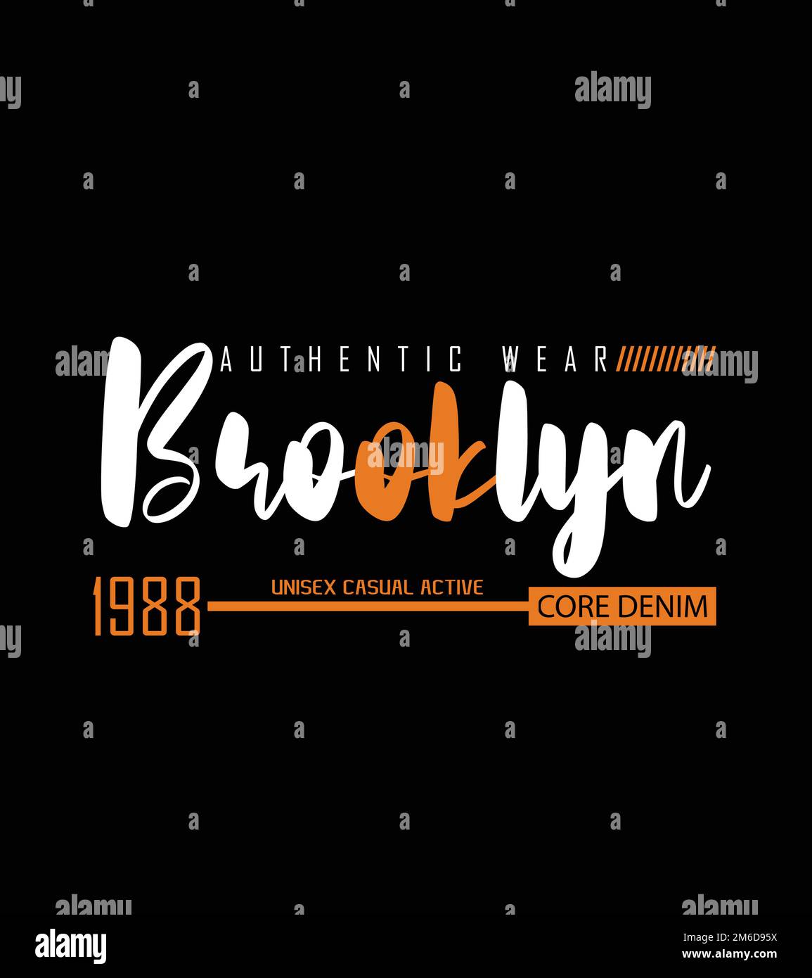 Brooklyn 1988 Banner Vector T-shirt e abbigliamento Design alla moda Illustrazione Vettoriale