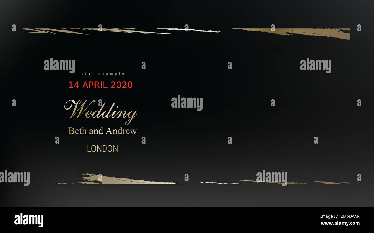 Macchie dorate su sfondo nero scuro vettore realistico. Bel design in oro nero vintage per la cerimonia di nozze invito carta, festa o vendita di Natale banner e compleanno congratulazioni Illustrazione Vettoriale