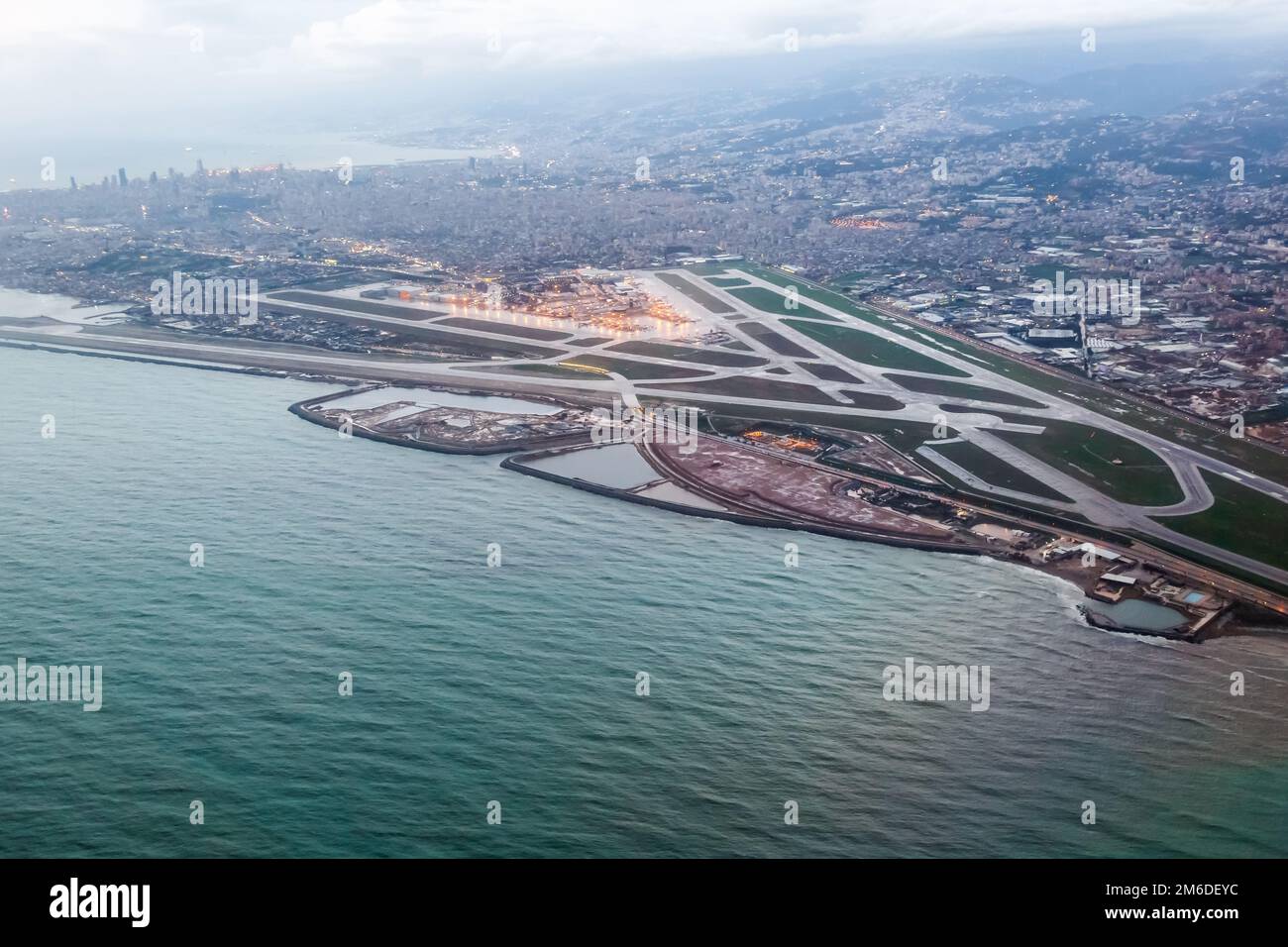 Foto aerea di Beirut Airport BEY Foto Stock