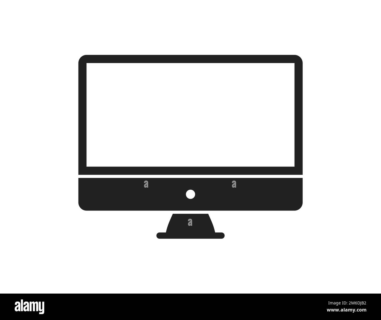 Icona computer vettore isolato. Moderno computer mockup. Computer portatile Informatica immagine vettoriale pc. Foto Stock