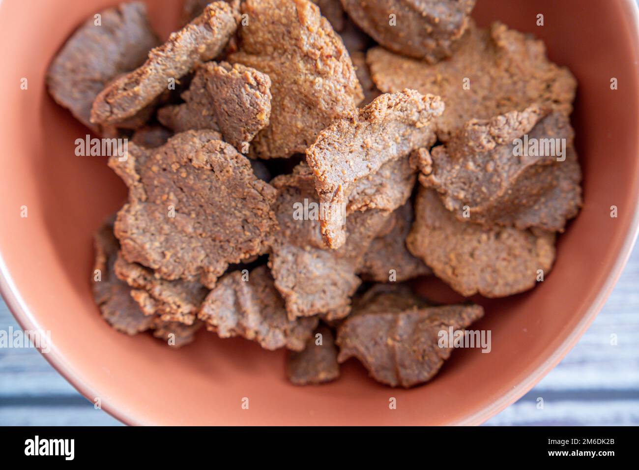nigeriano Kuli Kuli sna a base di arachidi fritte Foto Stock