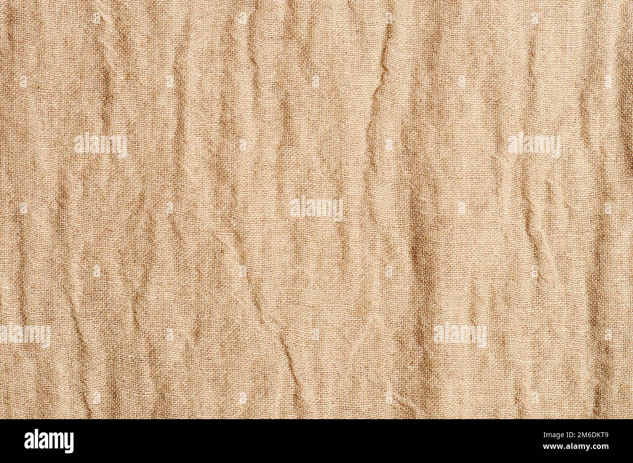 Primo piano di fondo tessuto di lino marrone Foto Stock