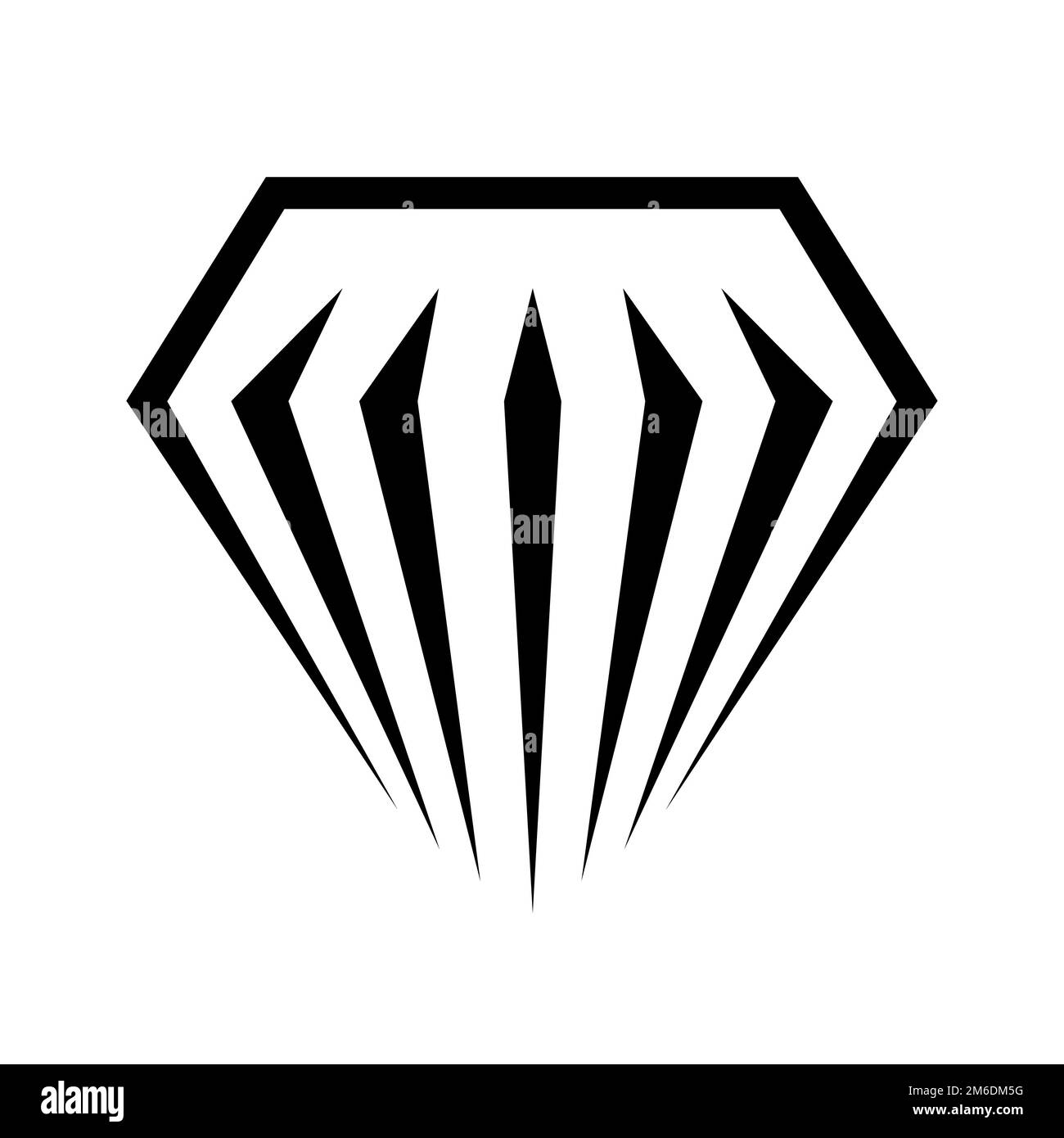 Vettore icona diamante semplice segno moda lusso presente Foto Stock