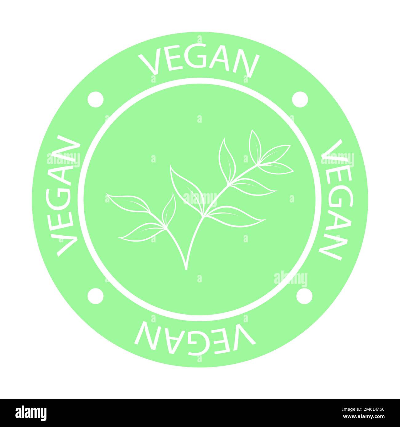 Vettore simbolo vegano logotipo geen foglia ecologia bammer natura alimentare Foto Stock