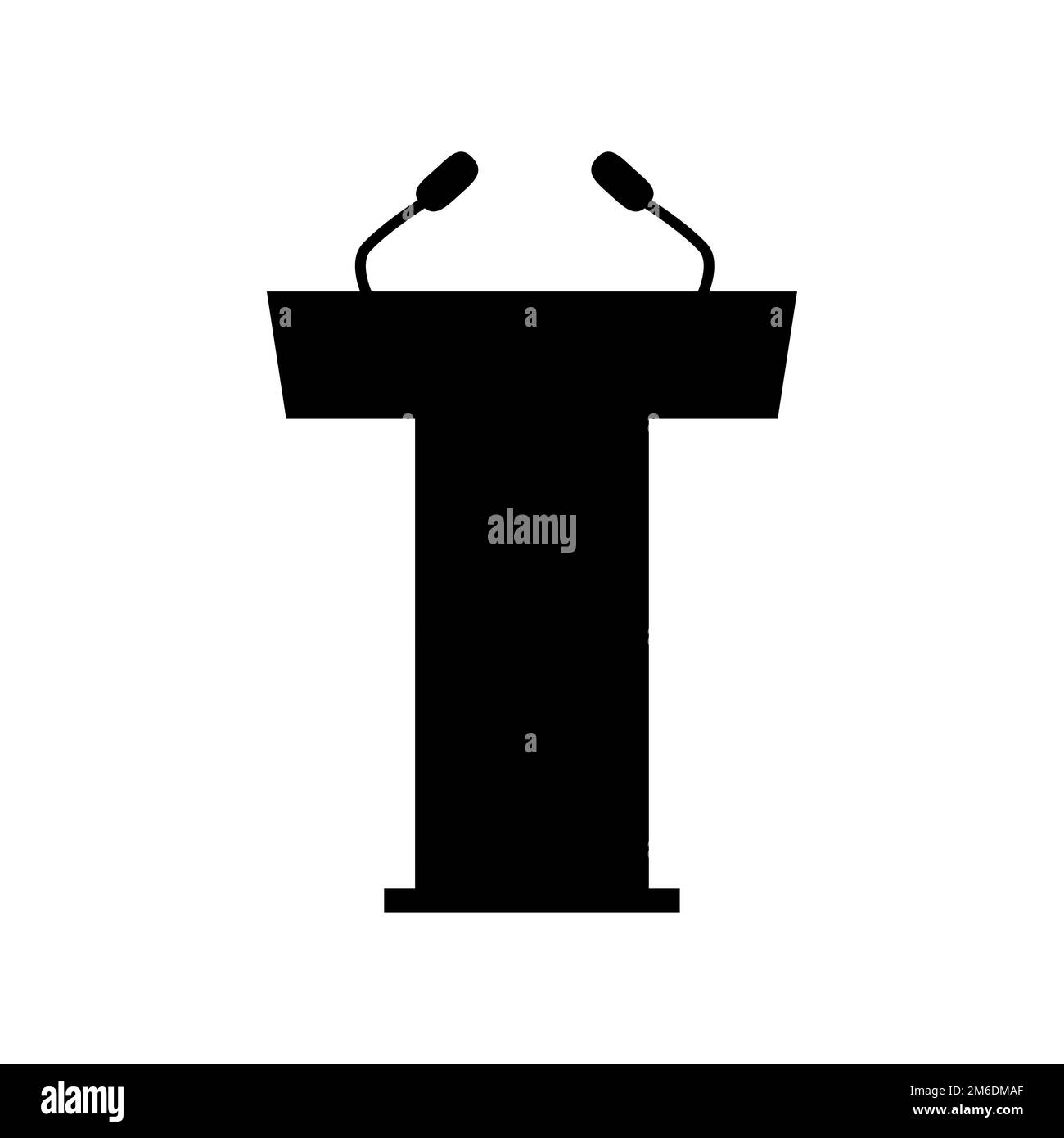 Icona vettoriale per segno di pulpito tribuno o politico Foto Stock