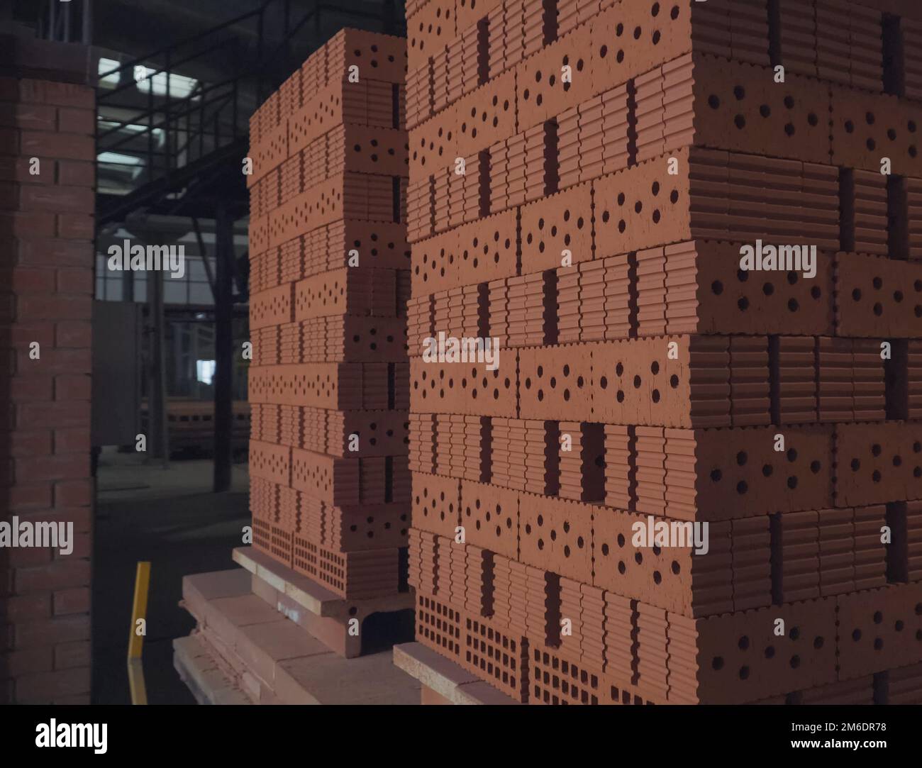 Uscire dai mattoni dal forno per la tostatura. Foto Stock