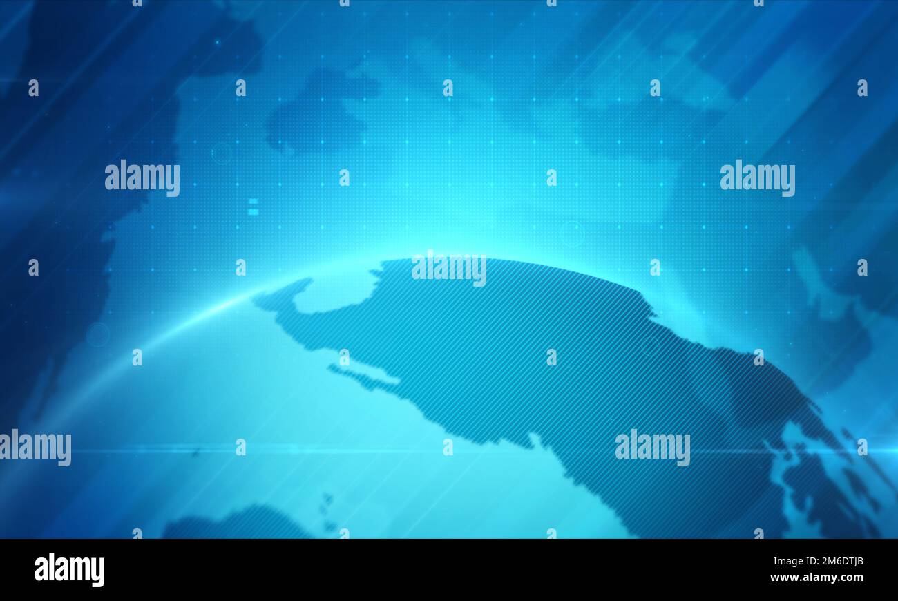 Abstract World map news corporate background.Business digital network Presentation.Global cyber Technology Concept. Foto Stock