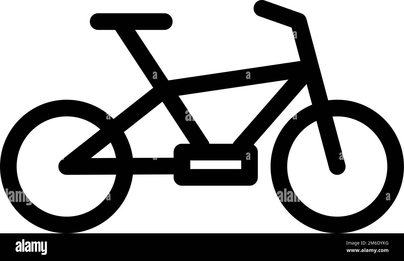 Pittogramma parcheggio biciclette e biciclette. Vettore modificabile. Illustrazione Vettoriale