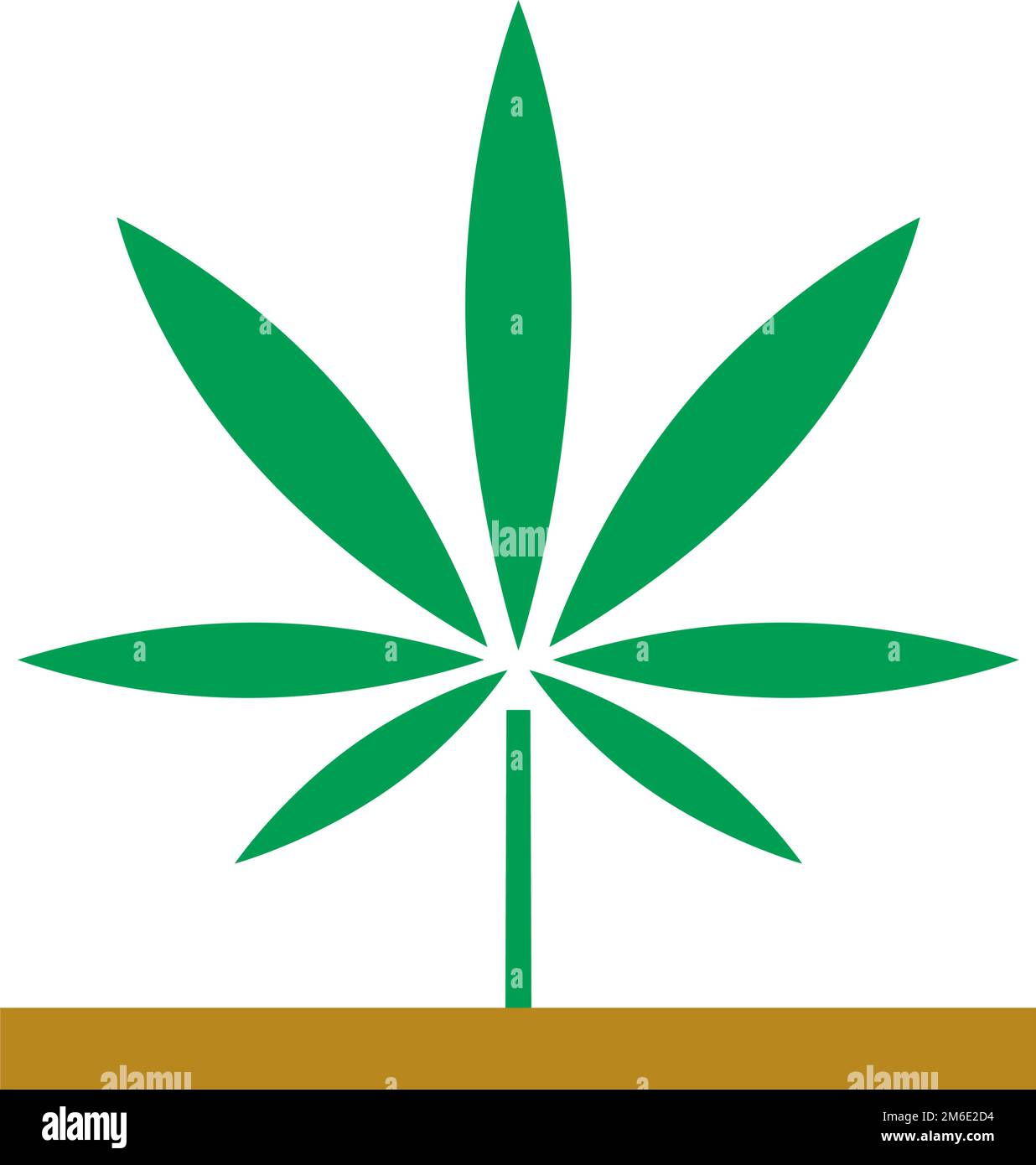 Icona della coltivazione della marijuana. Coltivazione di cannabis. Foglia di cannabis. Vettore modificabile. Illustrazione Vettoriale