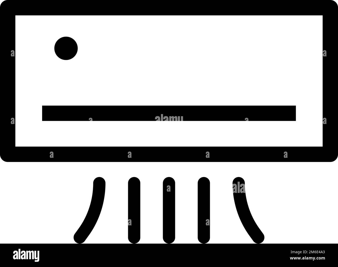 Aria condizionata. Riscaldamento e raffreddamento. Strutture interne. Vettore modificabile. Illustrazione Vettoriale