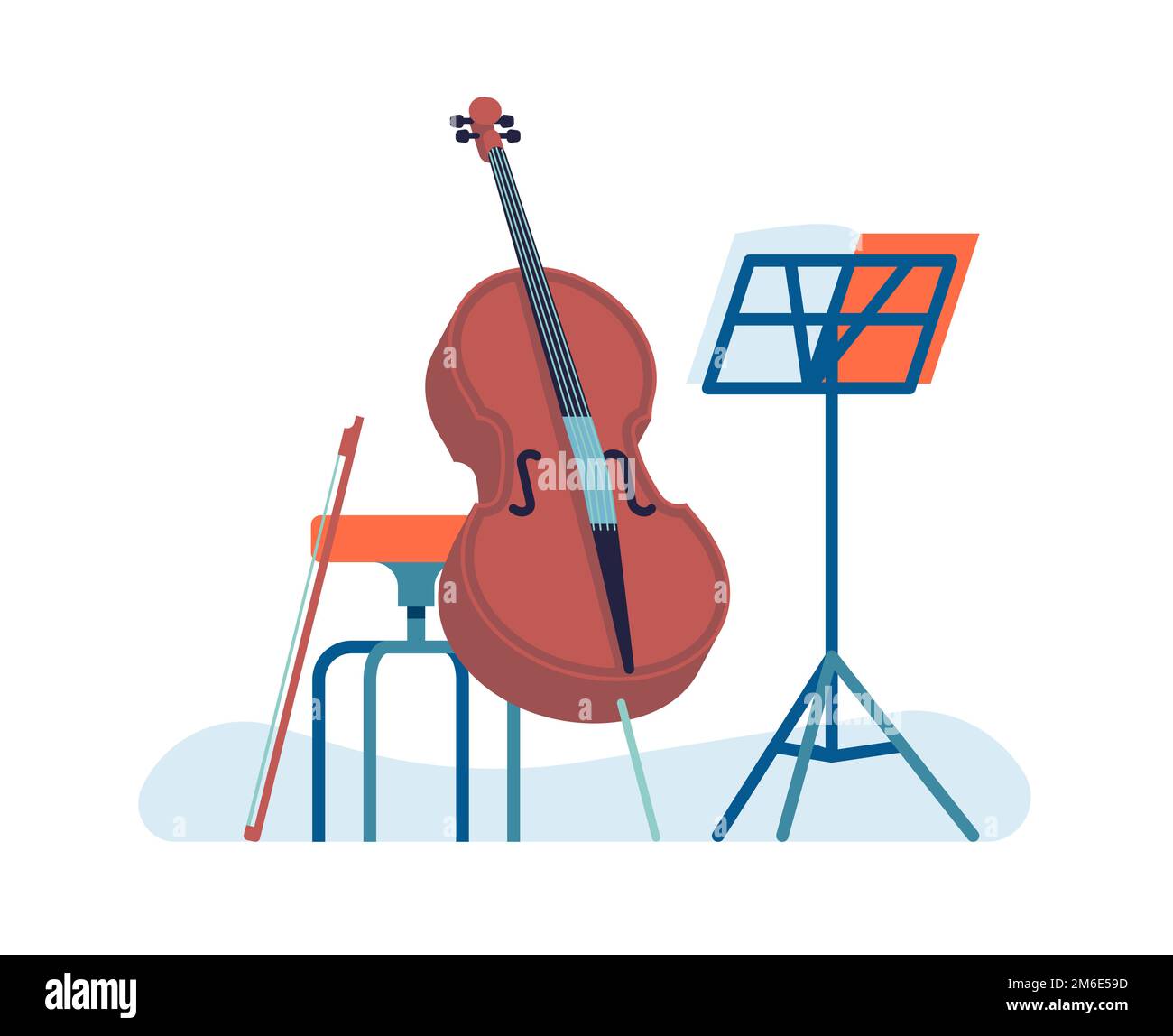 Imparare a suonare il violoncello Immagini Vettoriali Stock Alamy