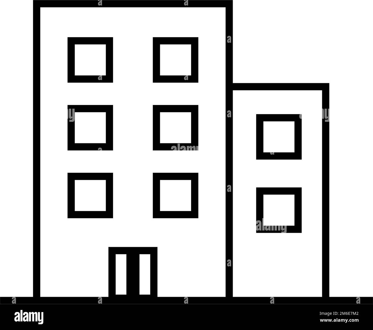 Icona edificio. Icona di Office. Vettore modificabile. Illustrazione Vettoriale