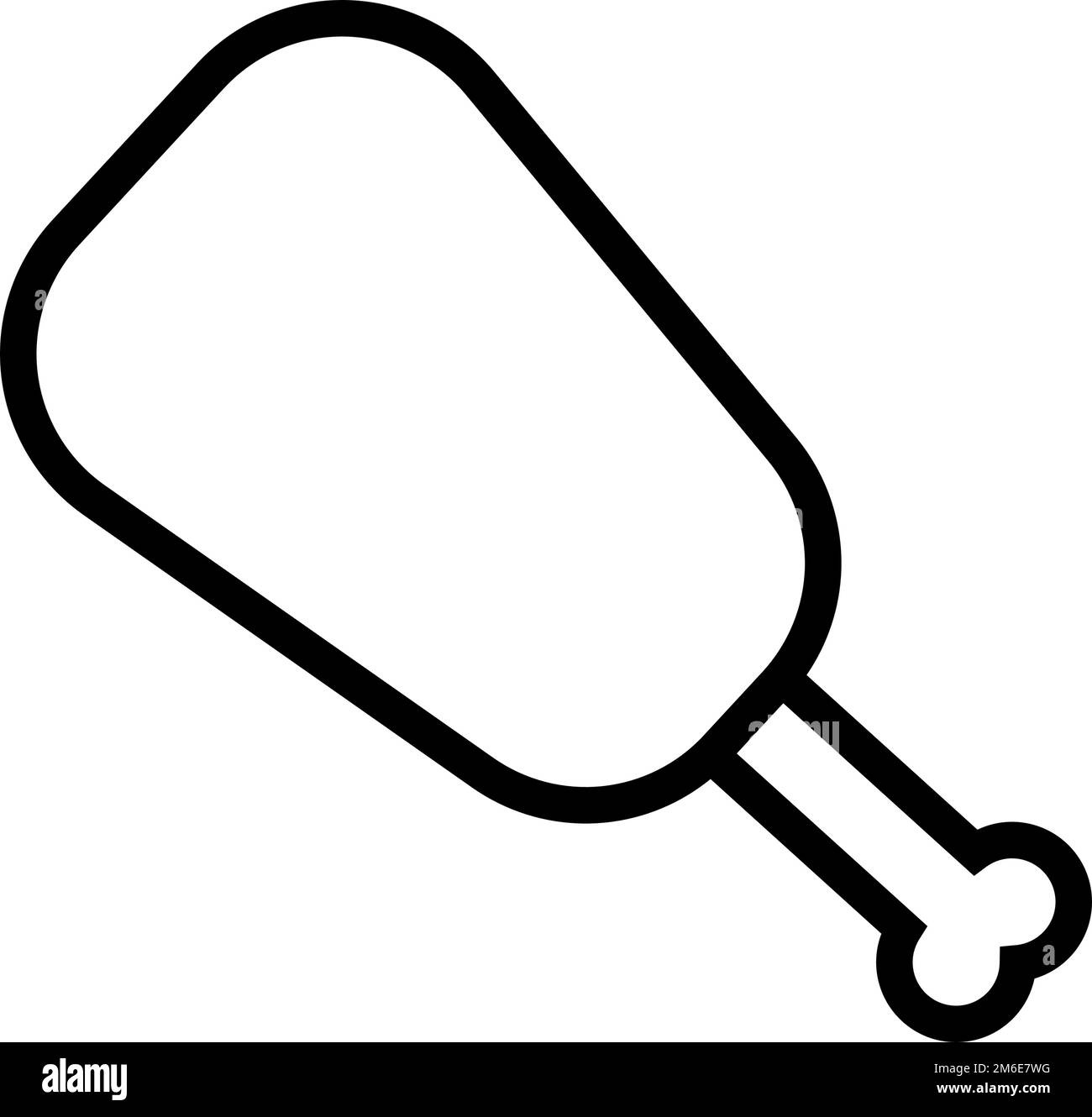 Carne sull'icona dell'osso. Vettore modificabile. Illustrazione Vettoriale