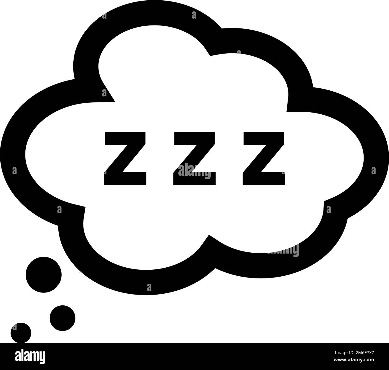 icona della bollatura zzz. Fumetto come una bollatura. Dormire e russare. Vettore modificabile. Illustrazione Vettoriale