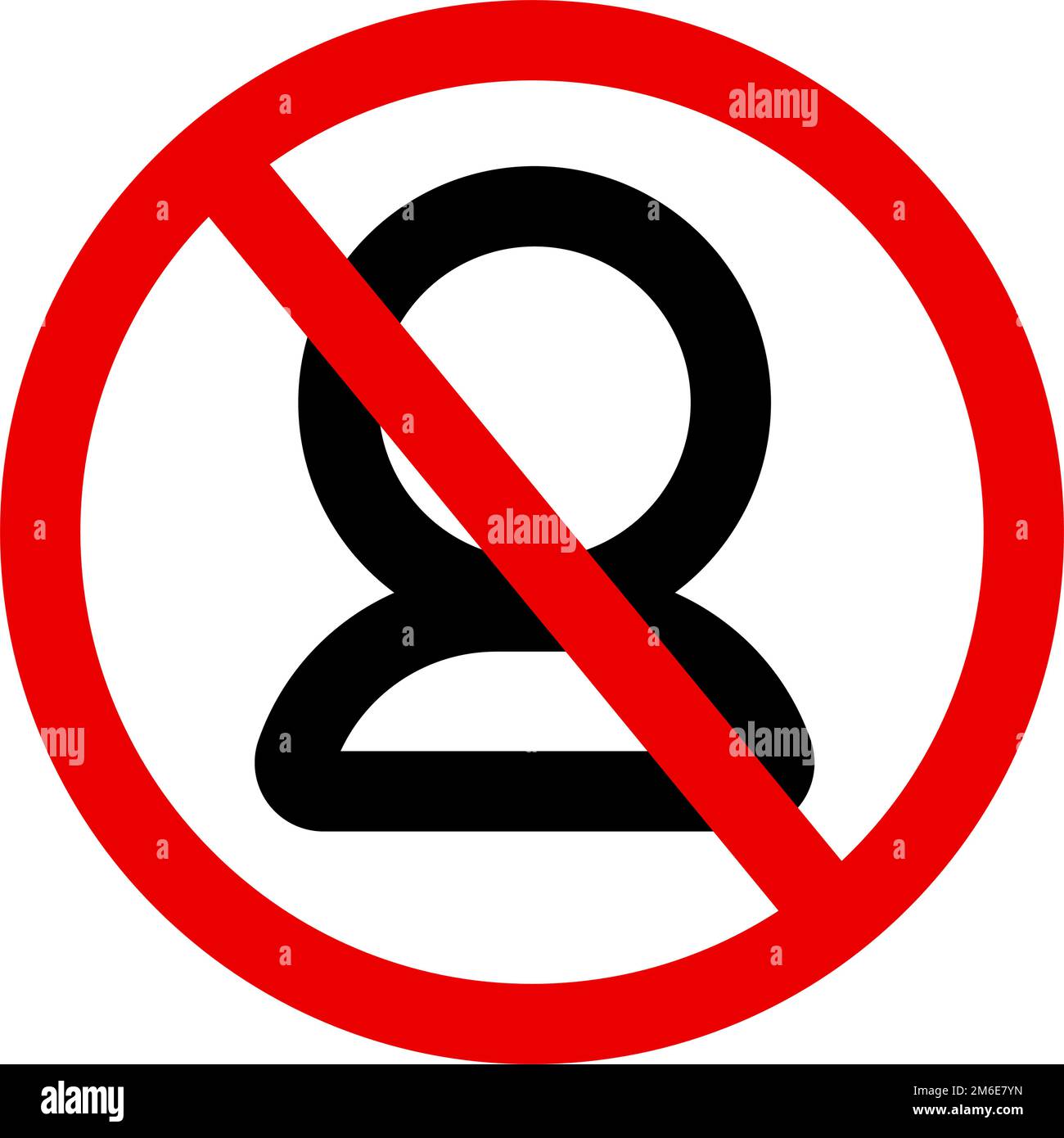 Icona blocco utente. Icona di esclusione utente. Vettore modificabile. Illustrazione Vettoriale