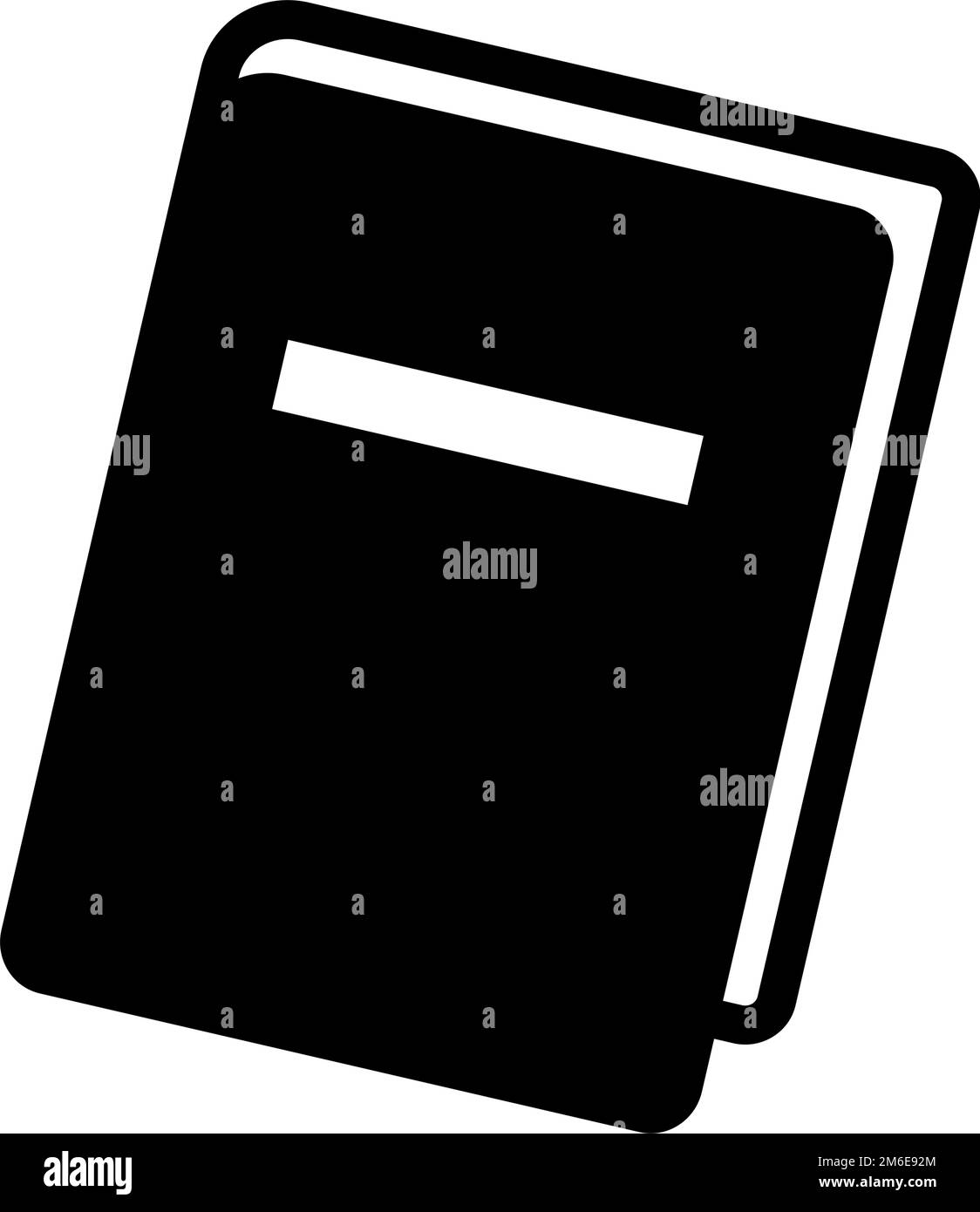 Icona della silhouette di un libro. Lettura e dizionario. Vettore modificabile. Illustrazione Vettoriale