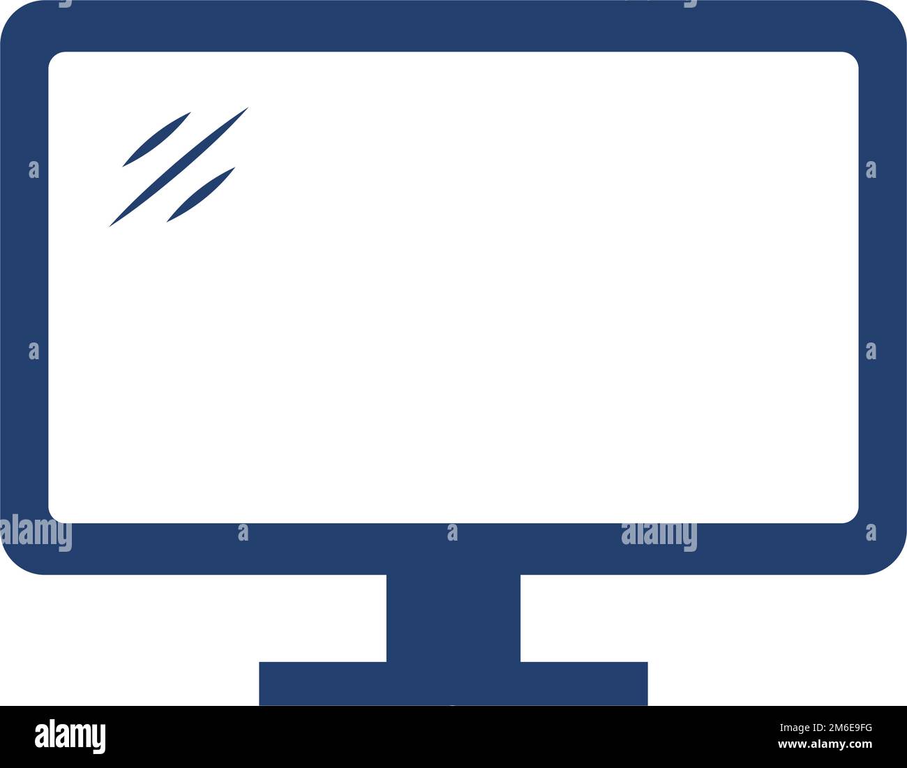 Icona TV lucida. Televisione. Apparecchio domestico. Vettore modificabile. Illustrazione Vettoriale