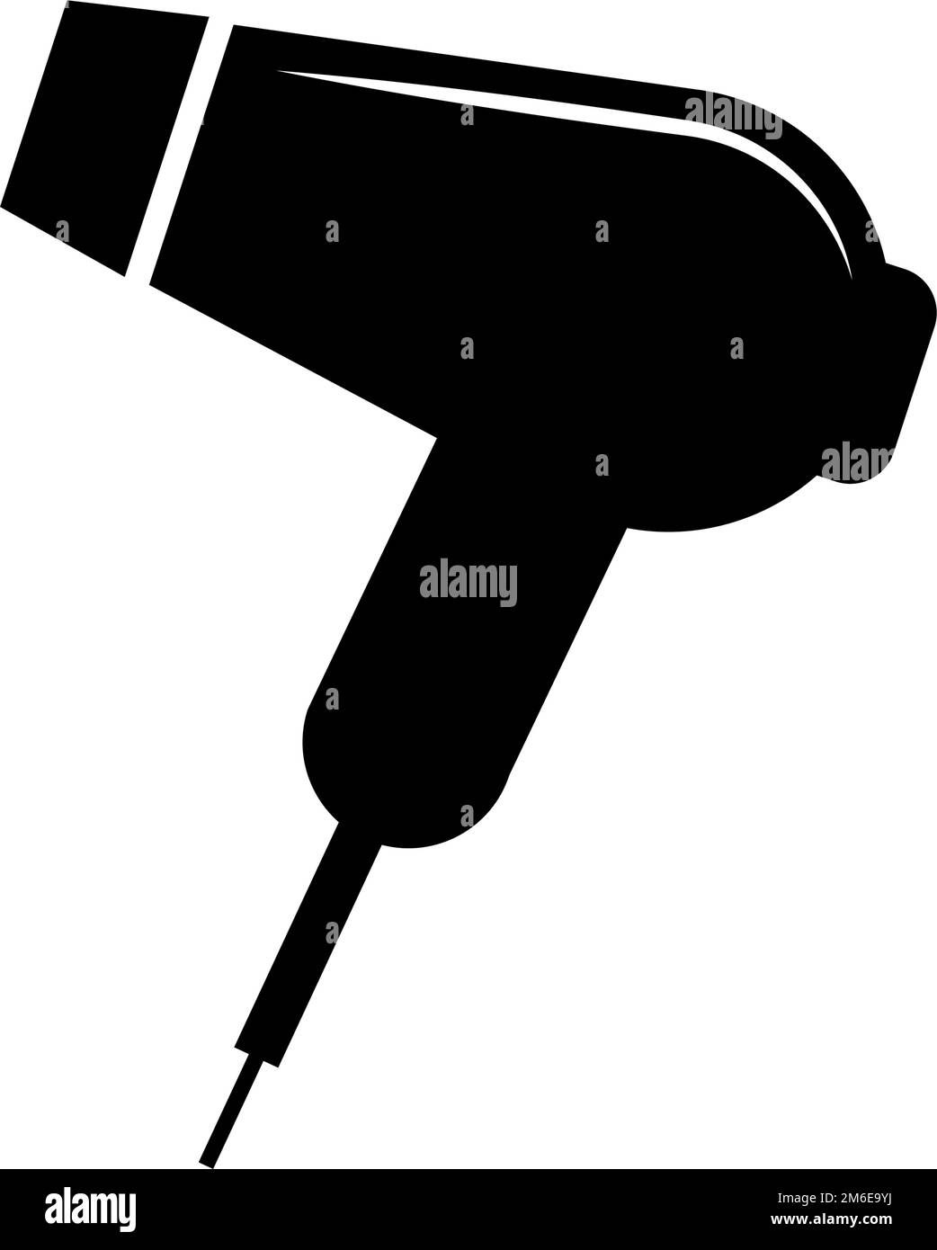 Icona della silhouette dell'asciugacapelli. Vettore modificabile. Illustrazione Vettoriale