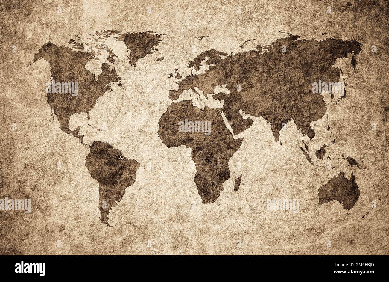 Mappa grunge del mondo Foto Stock