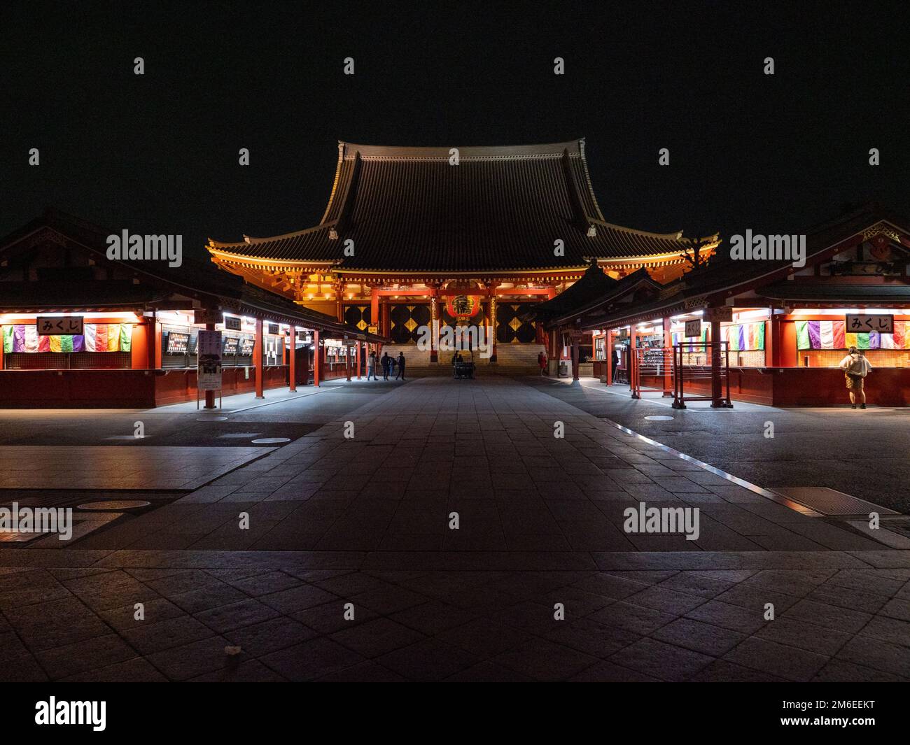 Tokyo, Giappone - 24.2.20: Sensoji in serata, con pochissimi visitatori presenti Foto Stock