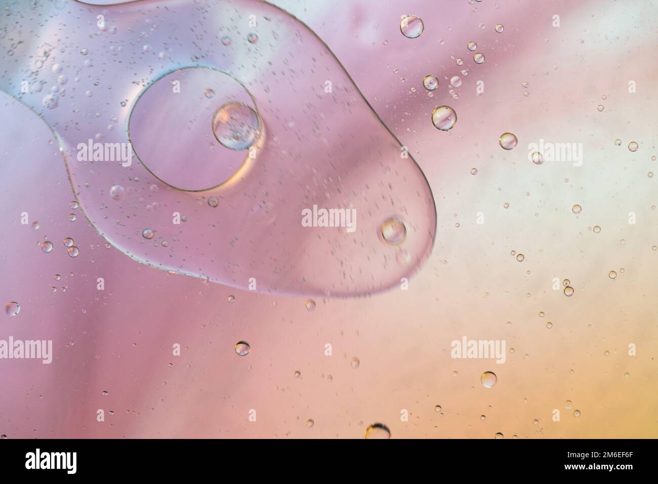 Defocalizzata color pastello sfondo astratto foto fatta con olio e acqua e sapone Foto Stock