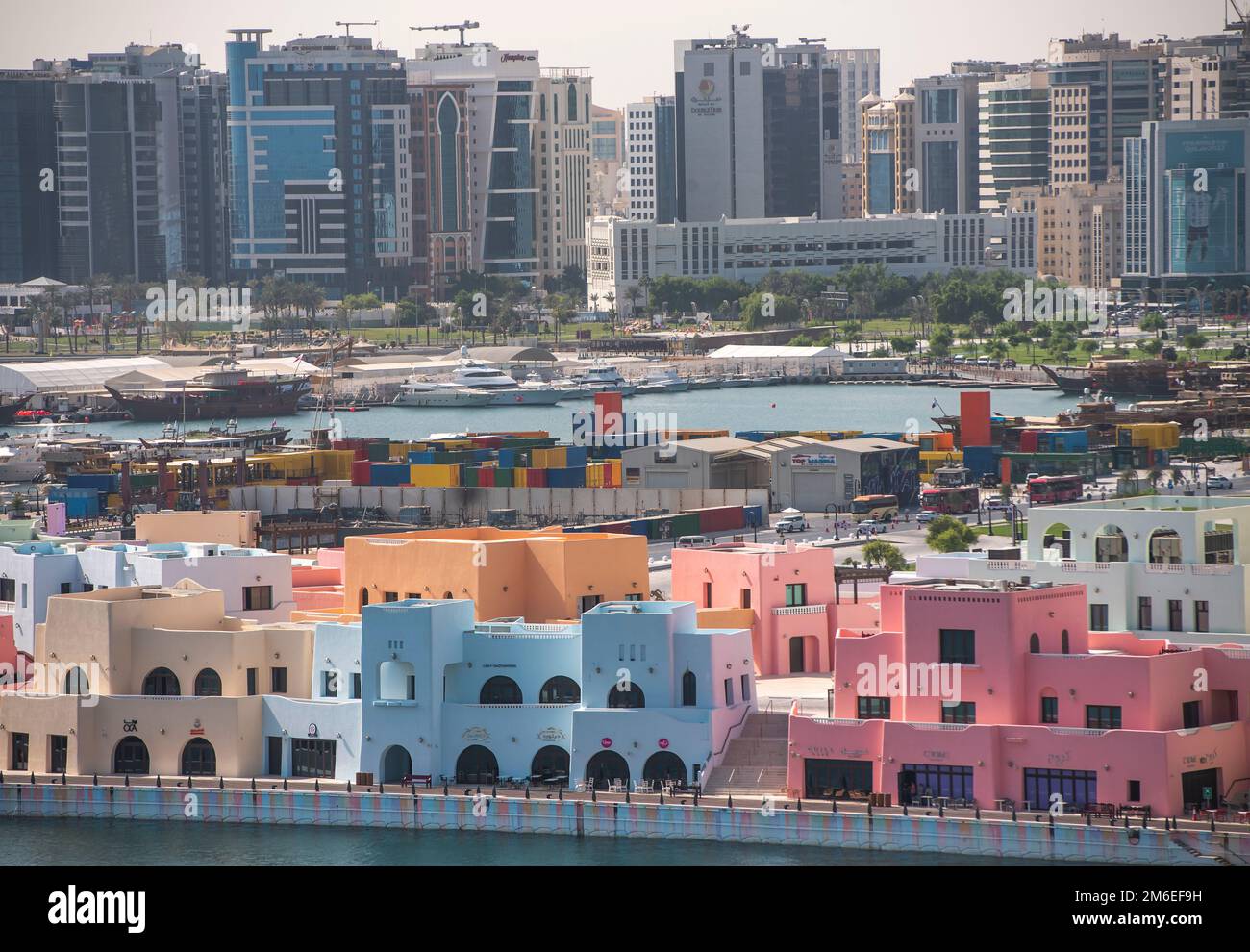 La Mina District Corniche a Doha, Qatar Foto Stock