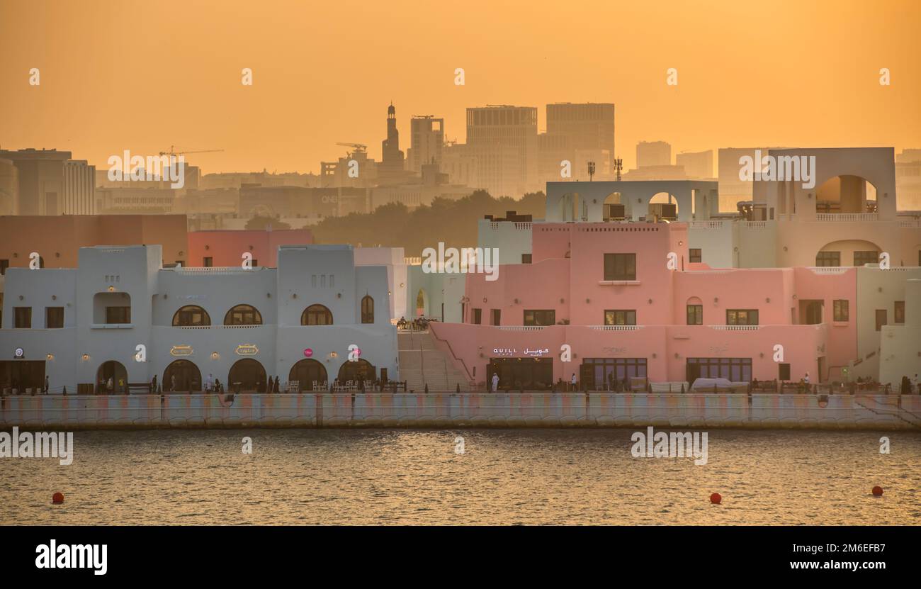 Mina District Corniche a Doha, Qatar Foto Stock