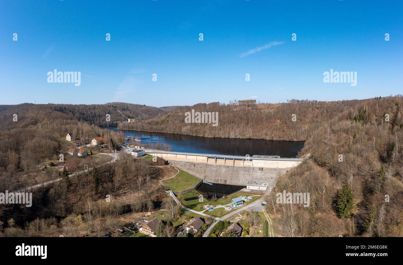 Staumauer Wendefurther Talsperre Harz Foto Stock