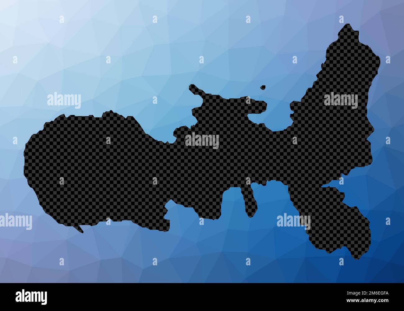 Mappa geometrica dell'Elba. Forma a stencil dell'Elba in basso stile poly. Elegante illustrazione vettoriale dell'isola. Illustrazione Vettoriale