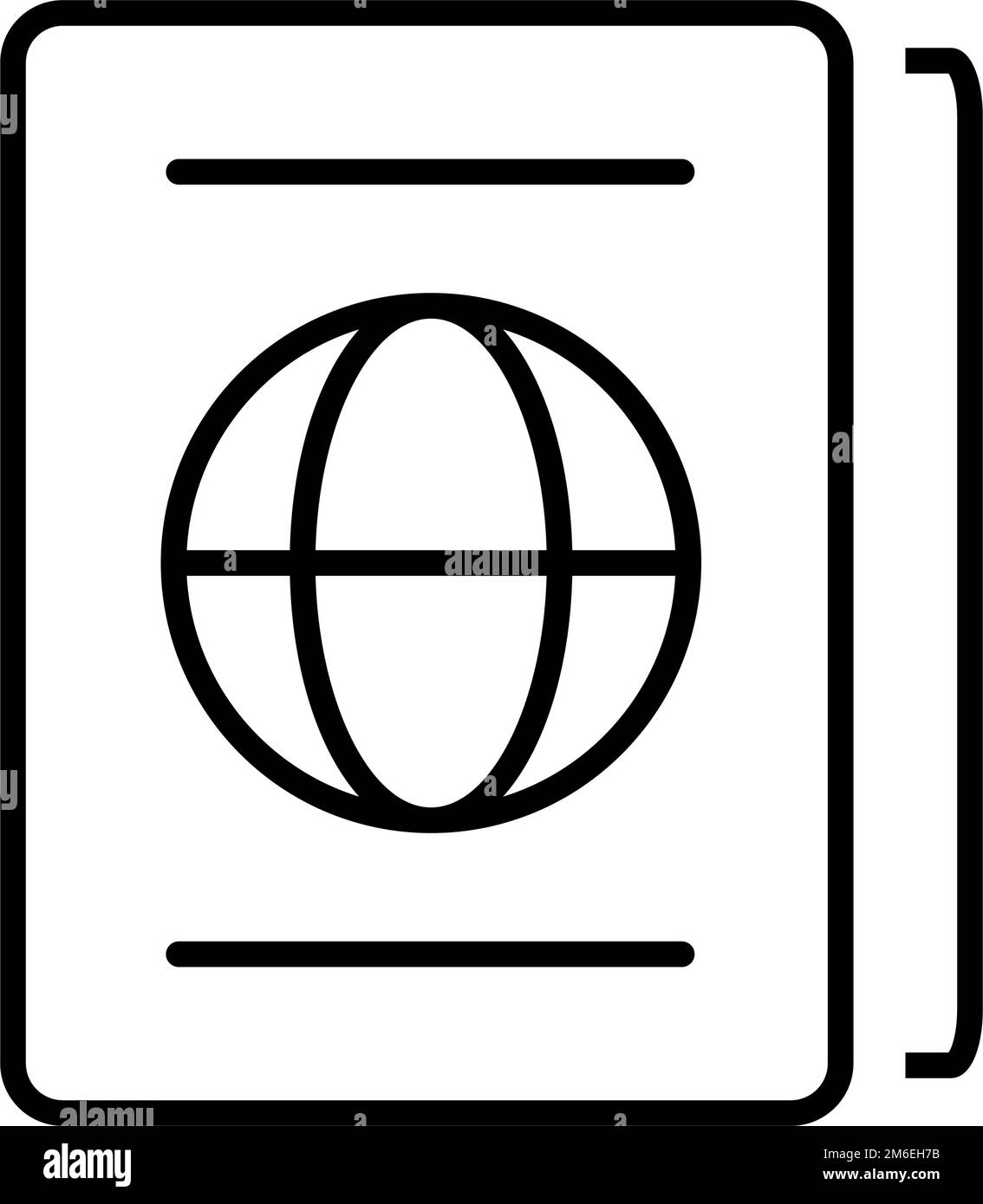 Passaporto. Documento di viaggio. Carta d'identità internazionale. Vettore modificabile. Illustrazione Vettoriale