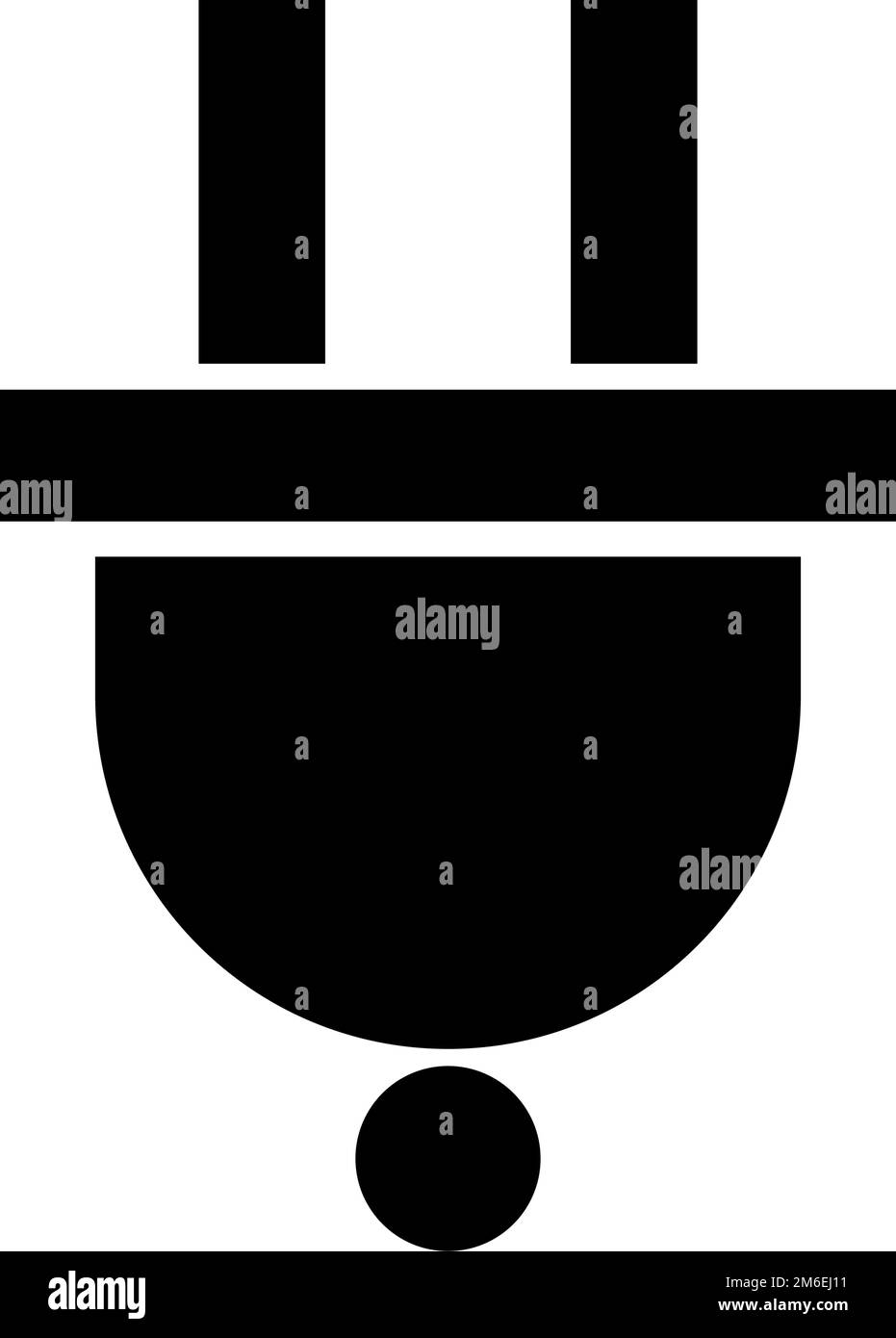 Icona di una silhouette compatta. Spina di alimentazione. Vettore modificabile. Illustrazione Vettoriale