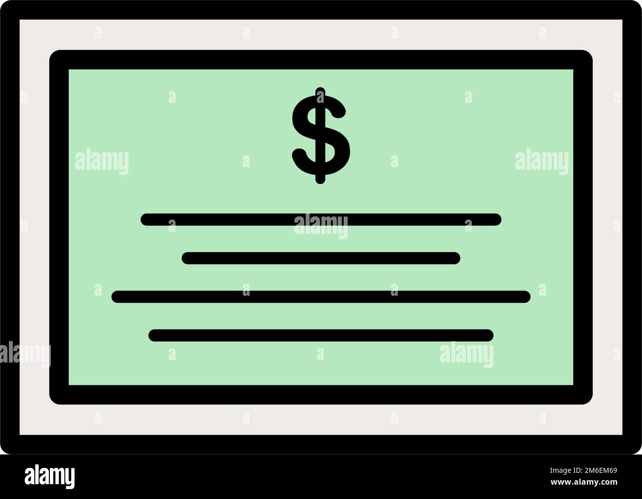 Icona dei titoli di stato. Obbligazione aziendale. Vettore modificabile. Illustrazione Vettoriale