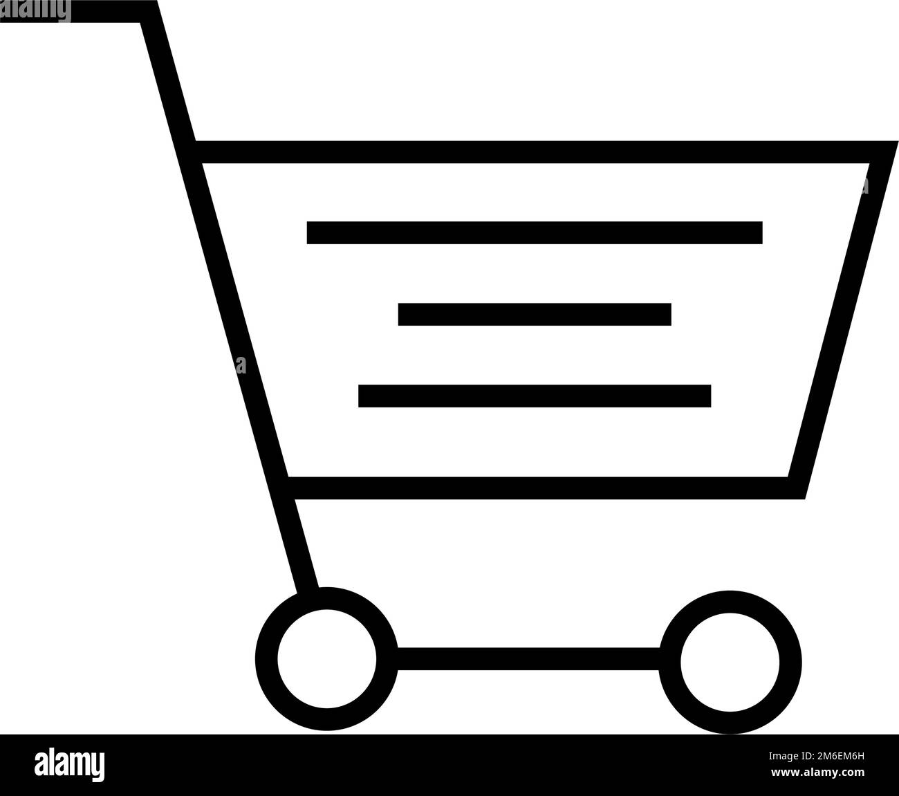 Icona del carrello. Acquisto dell'articolo. Vettore modificabile. Illustrazione Vettoriale