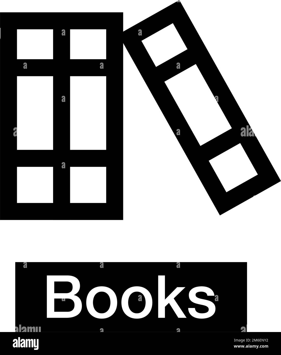 Icona Libri. Biblioteca. Lettura. Vettore modificabile. Illustrazione Vettoriale