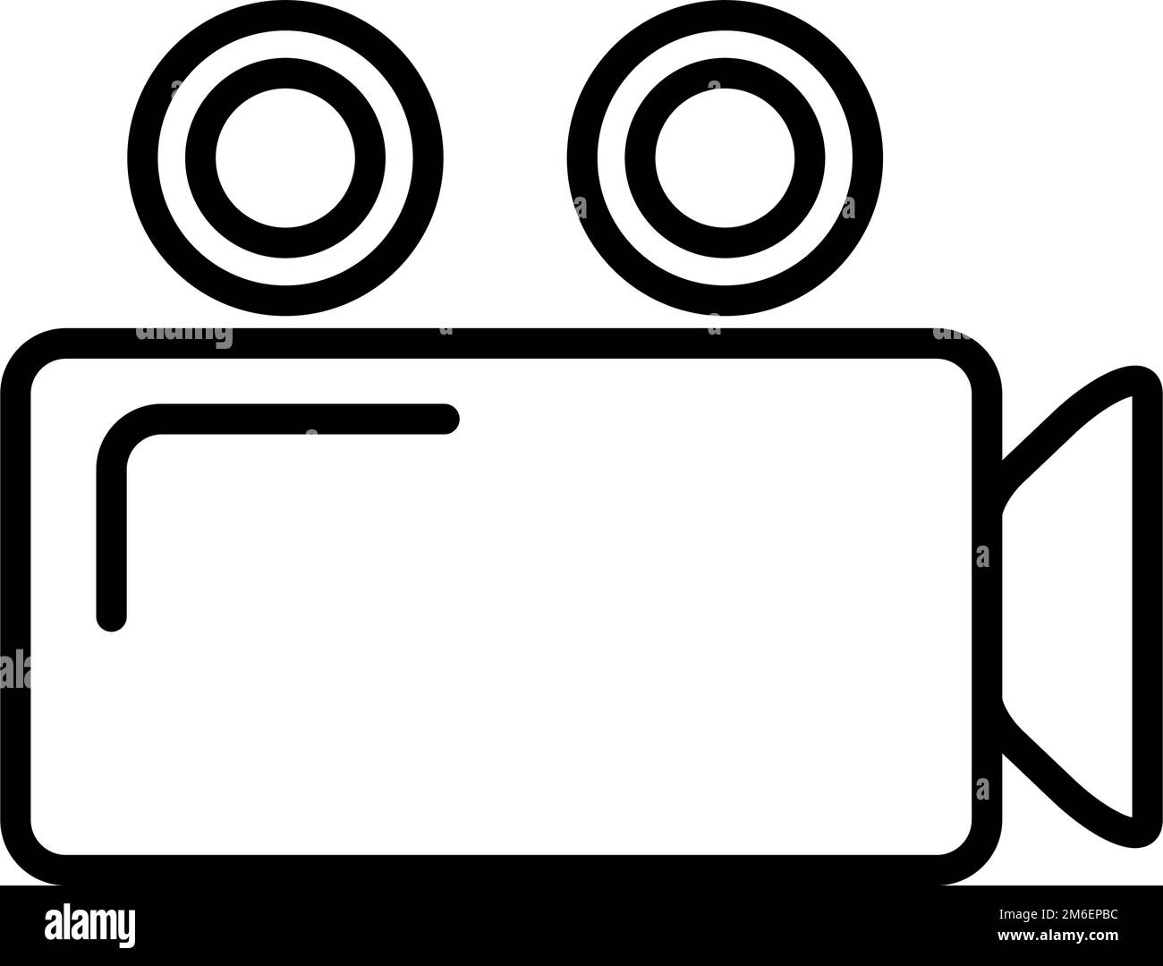 Semplice icona della videocamera. Videocamera. Vettore modificabile. Illustrazione Vettoriale