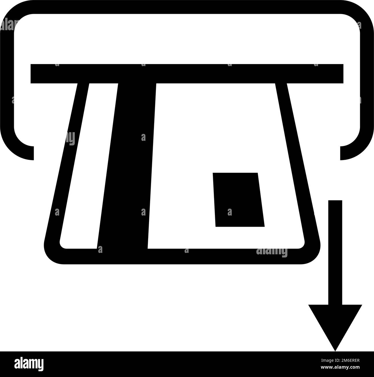 Rimozione della scheda. Ritiro ATM. Vettore modificabile. Illustrazione Vettoriale