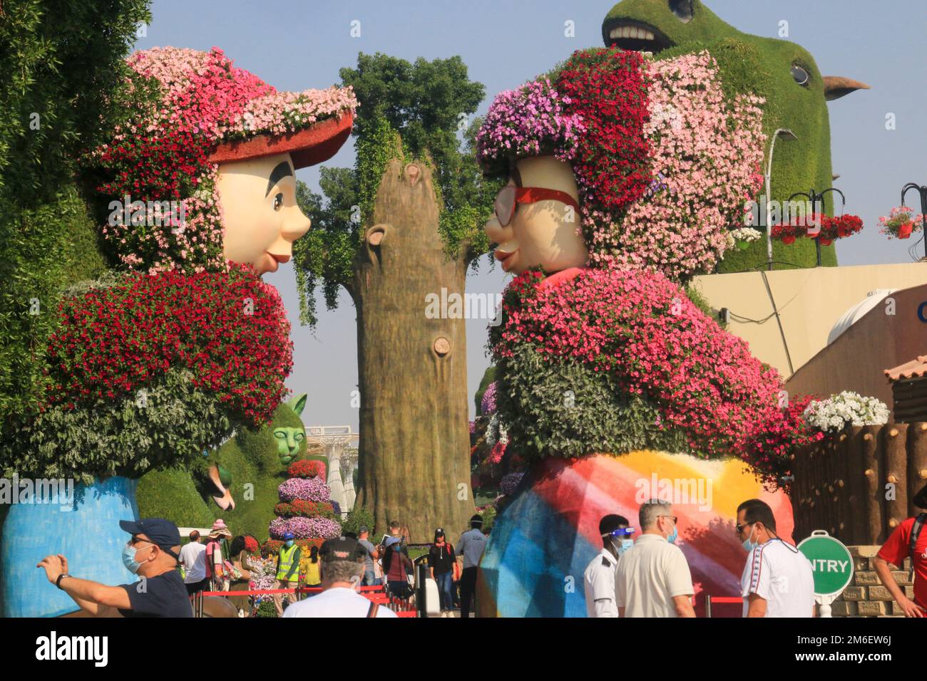 Miracolo giardino, Dubai, Emirati Arabi Uniti Foto Stock