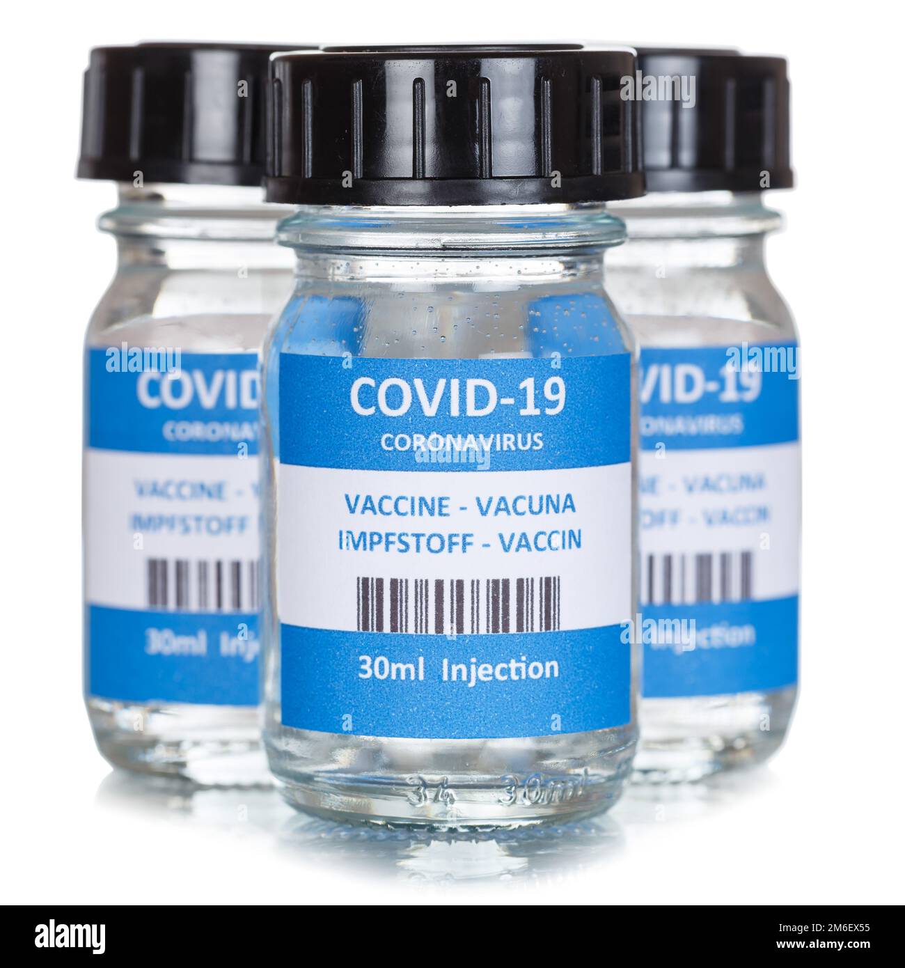 Impfstoff Coronavirus Corona Virus COVID-19 Covid Impfung vaccino Freisteller freigestellt isoliert Quadrat Foto Stock