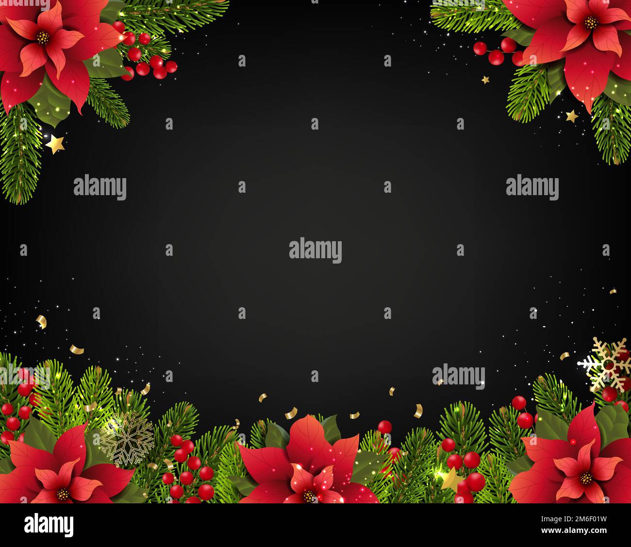 Cartoline di Natale e rami di abete Foto Stock