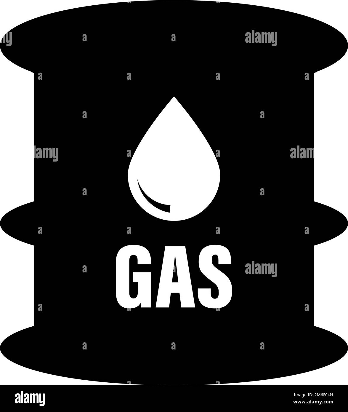 Icona della silhouette del tamburo a gasolio. Vettore modificabile. Illustrazione Vettoriale