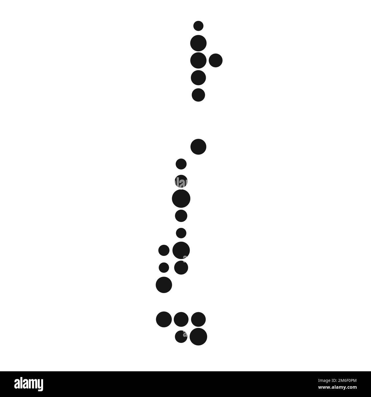 Chile Map Silhouette pixelated modello generativo illustrazione Illustrazione Vettoriale