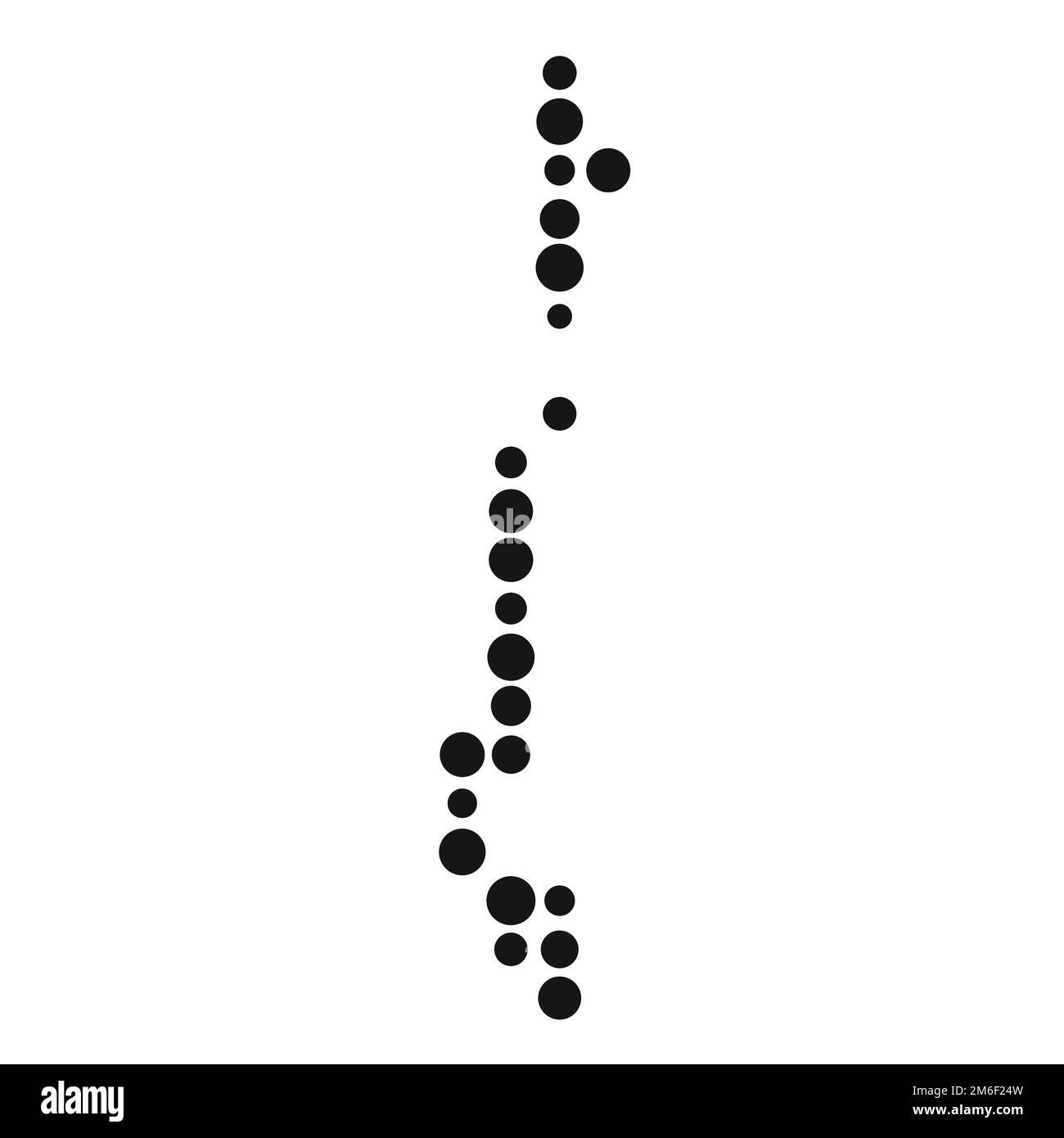 Chile Map Silhouette pixelated modello generativo illustrazione Illustrazione Vettoriale