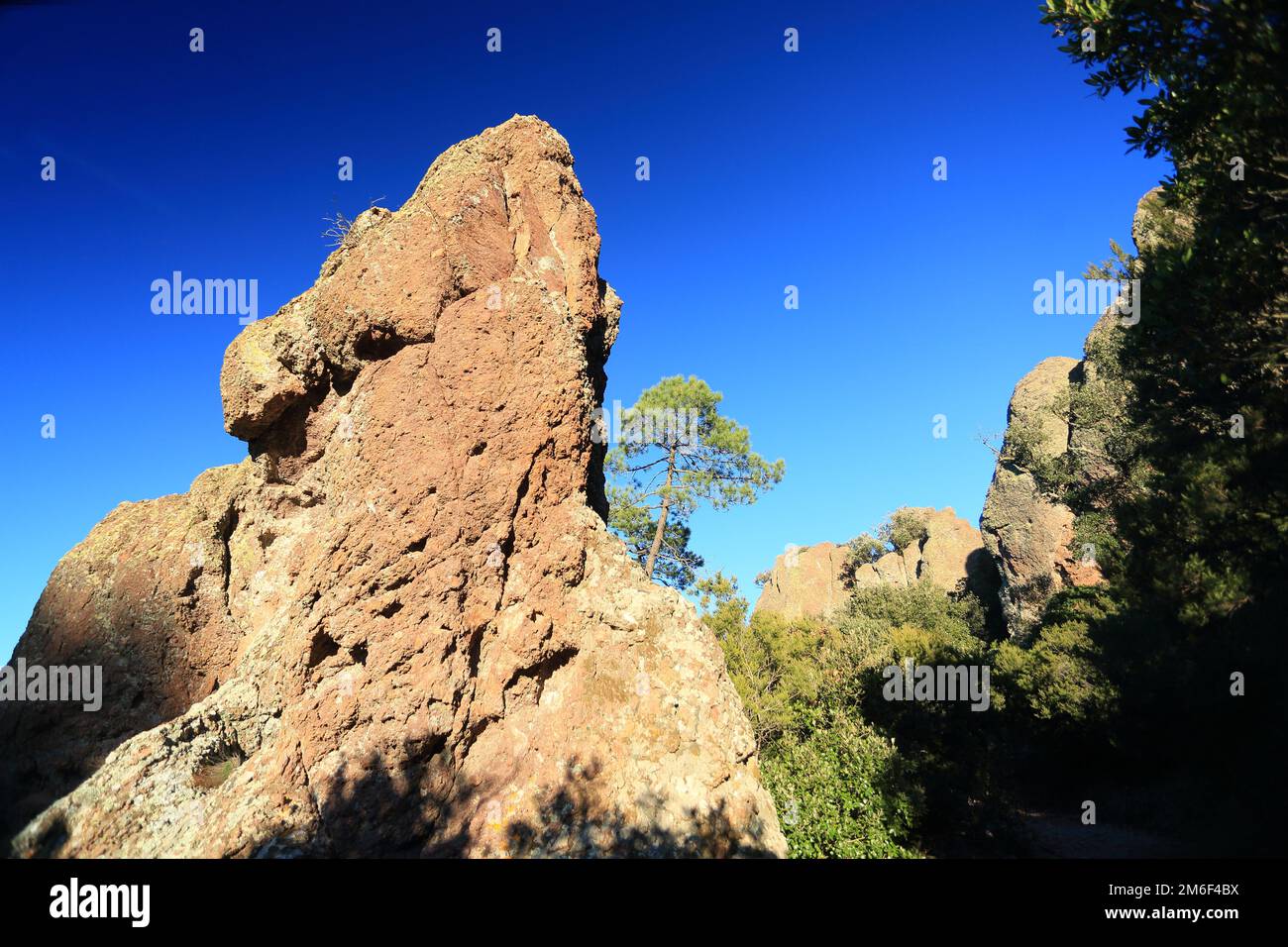 Vista dall'alto da Mont Vinaigre, Esterel, var, 83, PACA Foto Stock
