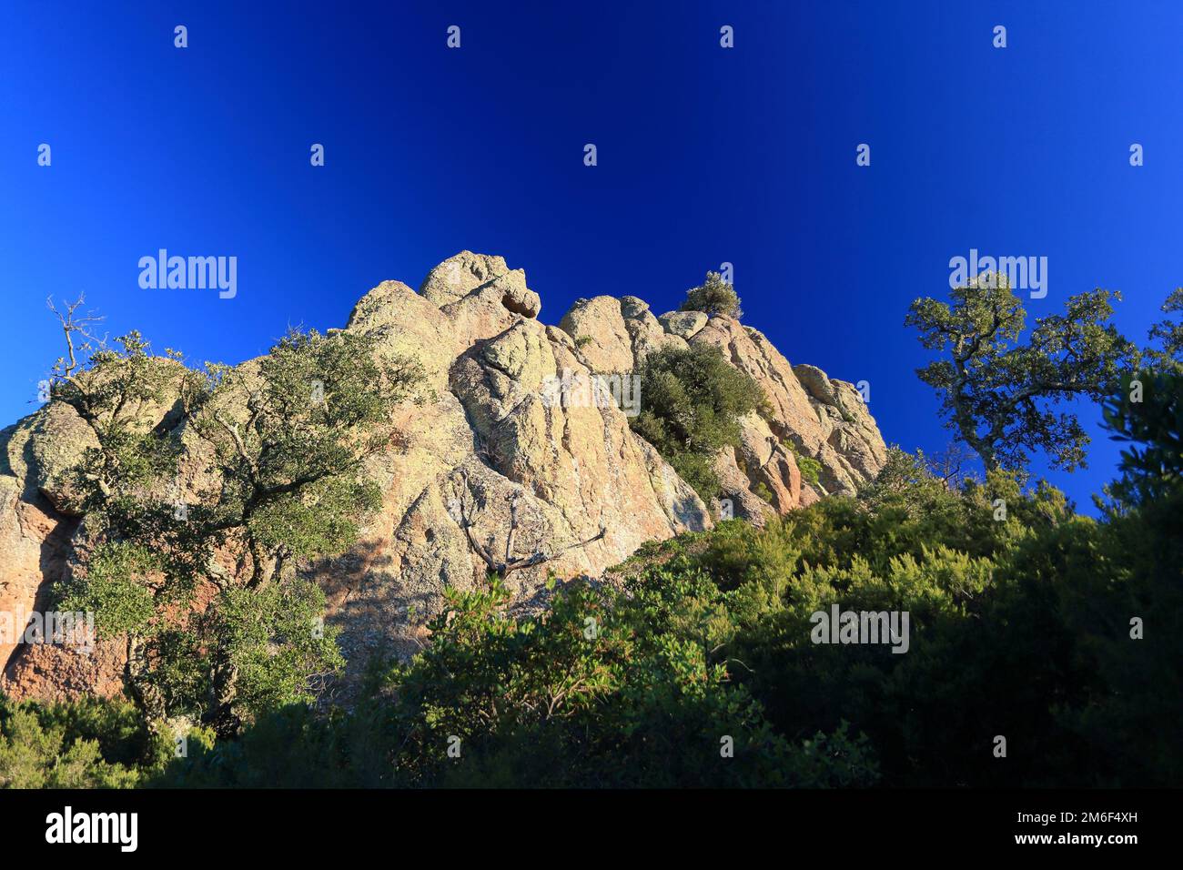 Vista dall'alto da Mont Vinaigre, Esterel, var, 83, PACA Foto Stock