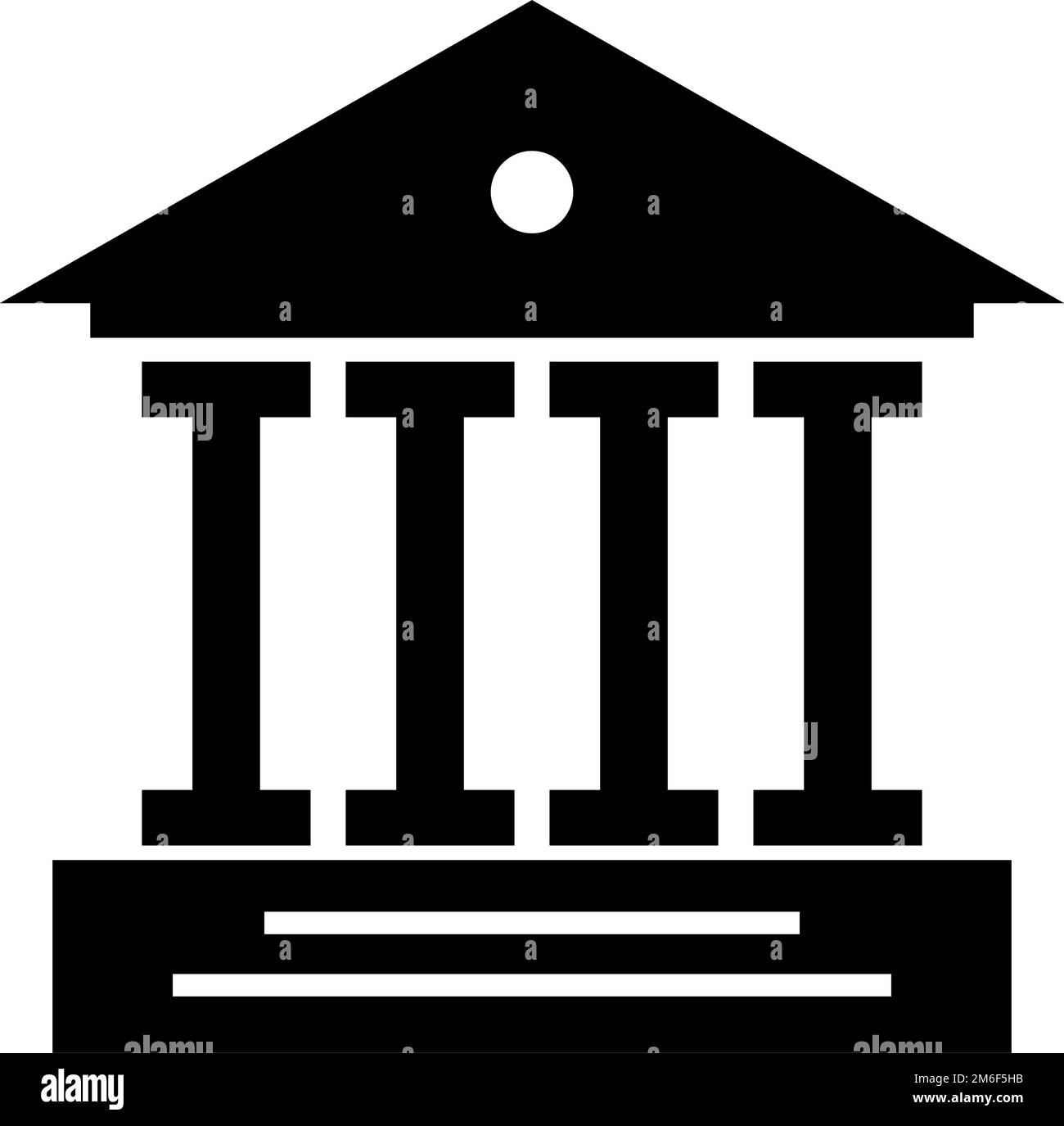 Tempio e monumento. Museo. Vettore modificabile. Illustrazione Vettoriale