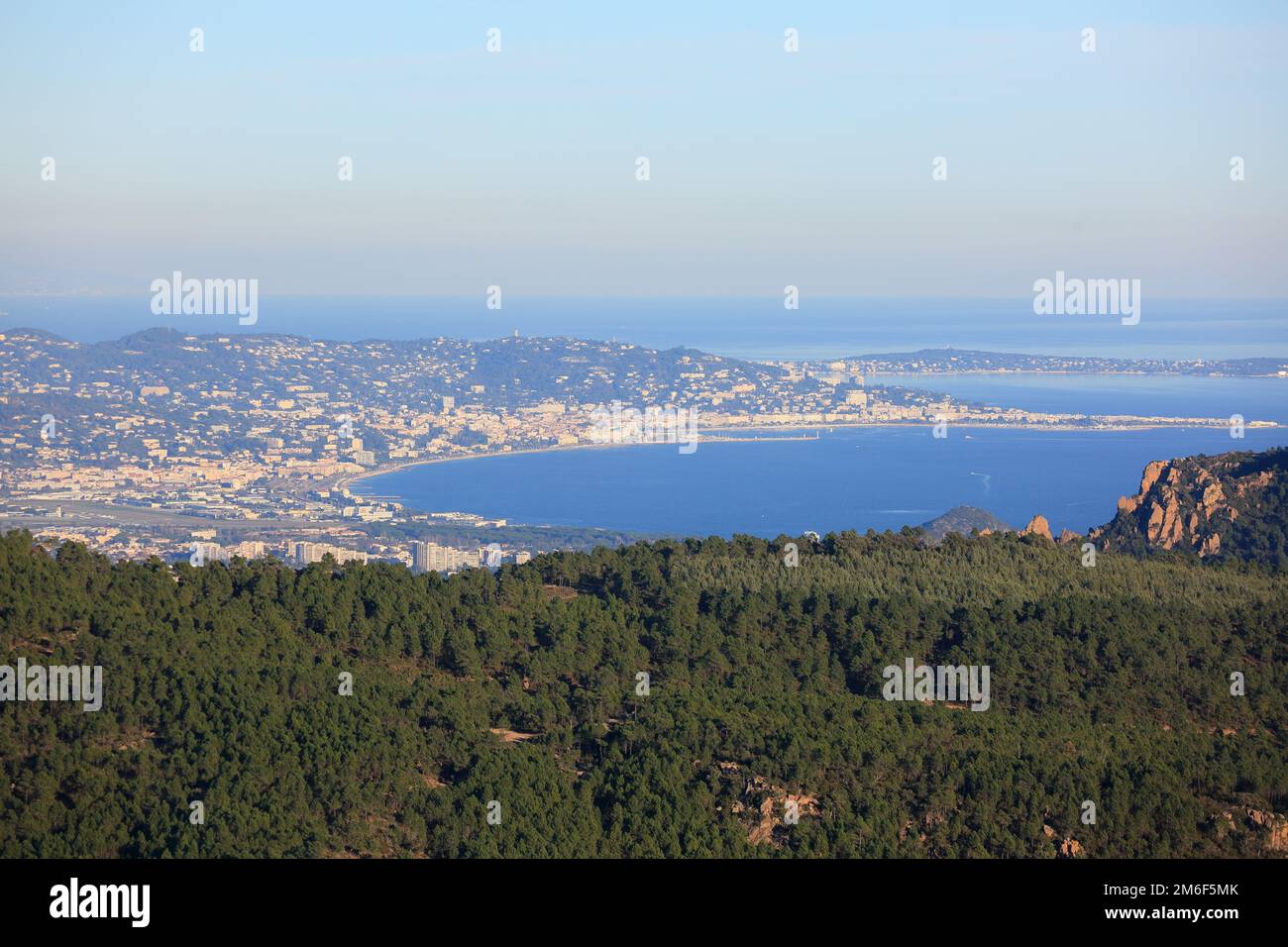 Vista dall'alto da Mont Vinaigre, Esterel, var, 83, PACA Foto Stock